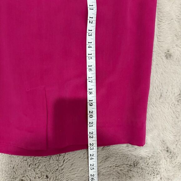 Rena Rowan 100% Silk Skirt Size 8 Magenta Pink Pencil Lined Formal Vintage - Picture 8 of 9